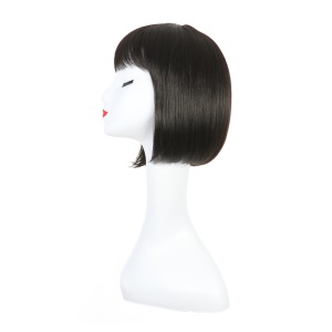 Perruque  synthétique aux cheveux courts doux et lisse