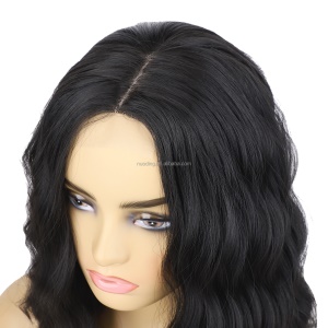 Perruque ondulée en dentelle  en fibre synthétique 16 pouces