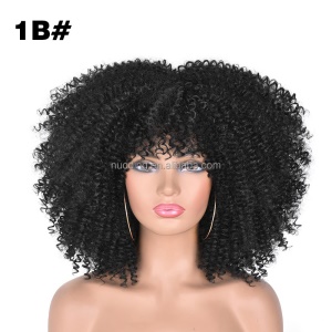 Perruque de 10 pouces aux cheveux frisée  en fibre synthétique résistant à la chaleur