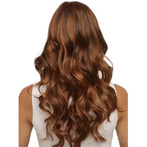 Perruque  aux cheveux synthétiques ondulés