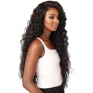 Perruque synthétique  longue aux cheveux ondulés