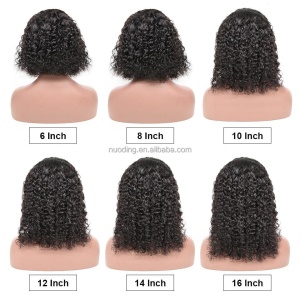 Perruque noir bouclée en fibre synthétique avec dentelle avant eveux noir devant dentelle Naturellement bouclés