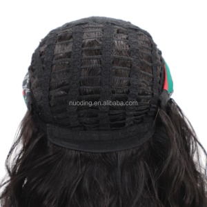 Perruque en fibre synthétique  résistante à la chaleur avec bandeau coloré 16 pouces