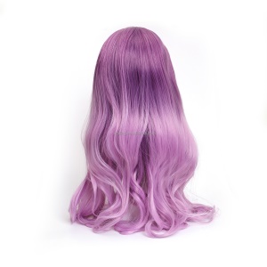 Perruque en fibre synthétique cheveux ondulés avec lace frontale 30 pouces