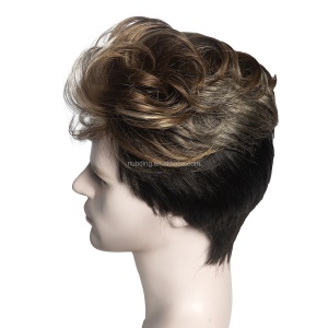 Bonnet de Perruque homme 6 pouces en fibre synthétique résistant à la chaleur et à haute température