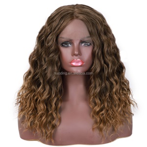 Perruque bouclée  en dentelle fibre synthétique 16 pouces