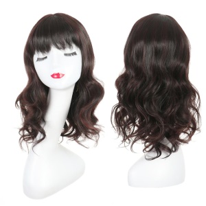 Perruque synthétique aux  cheveux ondulés