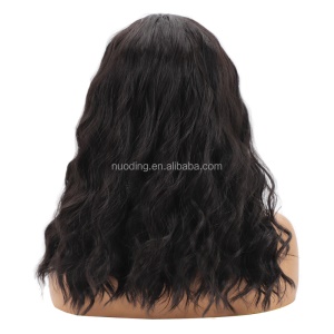Perruque en fibre synthétique  résistante à la chaleur avec bandeau coloré 16 pouces