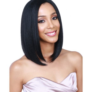 Perruque synthétique brésilienne aux cheveux droits et courts