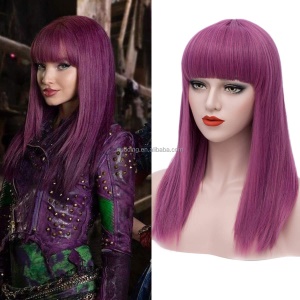 Cap de Perruque en fibres synthétique 18 pouces cheveux lisses avce frange