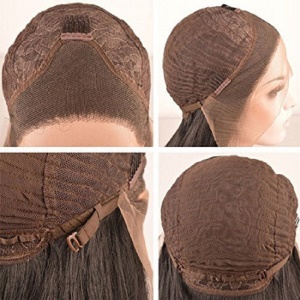 Perruque synthétique aux cheveux longs et lisses