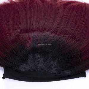 Perruque lisse en fibre synthétique résistant à haute température