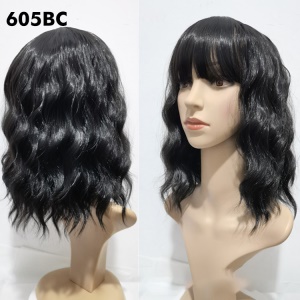 Perruque synthétique aux cheveux bouclés  résistant à la chaleur 14 pouces
