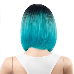 Perruque  cosplay aux cheveux  courts et lisses