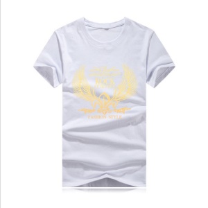T-shirt homme en coton avec manches courtes et col rond imprimé
