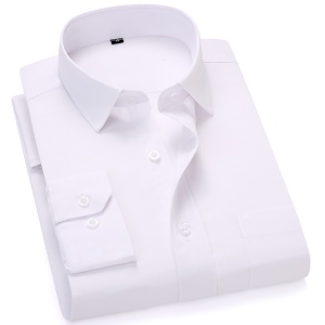 Chemise homme à manches longues slim col montant