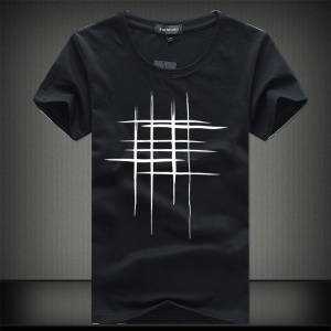 T-shirt homme en  coton à col rond et manches courtes