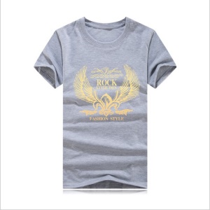 T-shirt homme en coton avec manches courtes et col rond imprimé