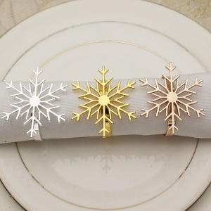 Boucle de porte-serviette en alliage forme de flocon de neige Noël