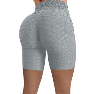 Short de sport pour femmes taille haute élastiques fesse remonte
