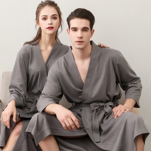 Peignoir pour couple en fibre hydrophile absorbant et confortable