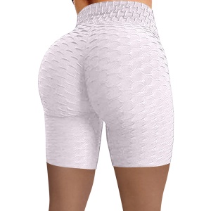 Short de sport pour femmes taille haute élastiques fesse remonte