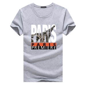 T-shirt casual Homme manches courtes en coton col rond confort