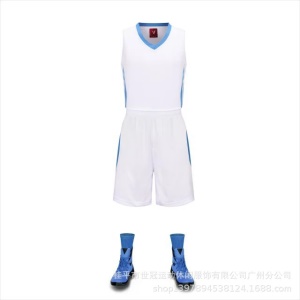 Ensemble de vêtements de basket-ball pour hommes (T-shirt sans manches + shorts de sport) Tissu à séchage rapide