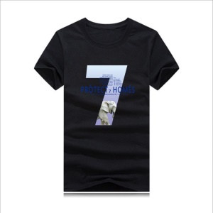 T-shirt casual manches courtes pour homme coton stretch col rond