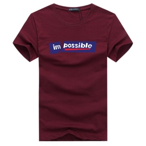 T-shirt homme en  coton à col rond et manches courtes
