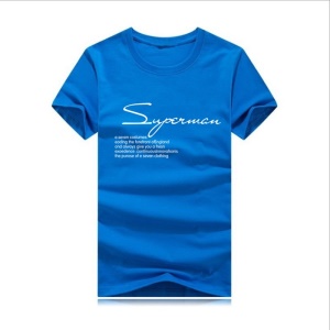 T-shirt à manches courtes pour homme, décontracté, en coton extensible et à col ras du cou