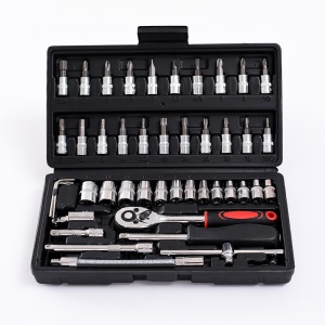 Kit de 46 clés à douille pour outils de réparation automobile en alliage d'aciers