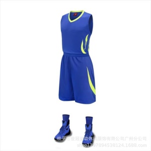 Ensemble de vêtements de basket-ball pour hommes (T-shirt sans manches + shorts de sport) Tissu à séchage rapide