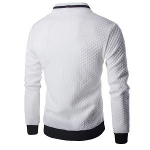 Hommes vestes casual blouson à carreaux zippé col montant