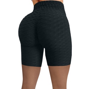 Short de sport pour femmes taille haute élastiques fesse remonte