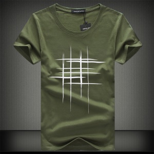 T-shirt homme en  coton à col rond et manches courtes