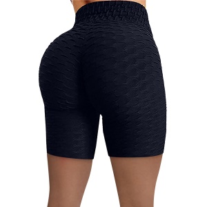 Short de sport pour femmes taille haute élastiques fesse remonte