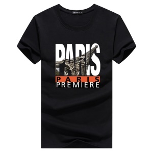T-shirt casual Homme manches courtes en coton col rond confort