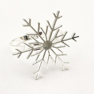 Boucle de porte-serviette en alliage forme de flocon de neige Noël