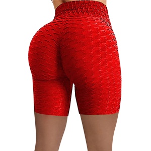 Short de sport pour femmes taille haute élastiques fesse remonte