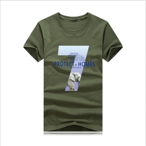 T-shirt casual manches courtes pour homme coton stretch col rond