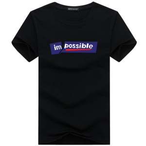 T-shirt homme en  coton à col rond et manches courtes