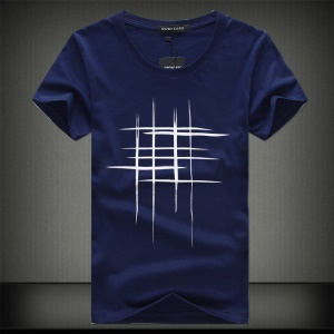 T-shirt homme en  coton à col rond et manches courtes
