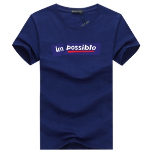 T-shirt homme en  coton à col rond et manches courtes