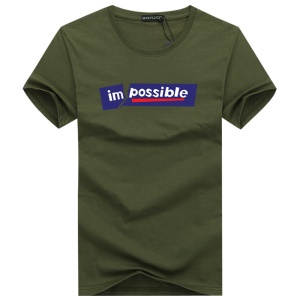 T-shirt homme en  coton à col rond et manches courtes