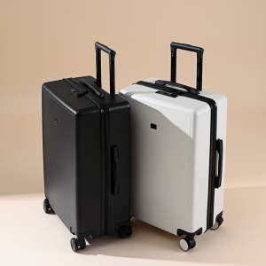 Valise de voyage à roulettes multidirectionnelles avec serrure fermeture éclair anti-rayures