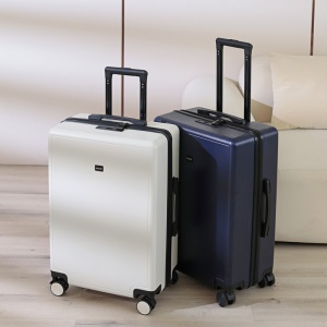 Valise de voyage à roulettes multidirectionnelles avec serrure fermeture éclair anti-rayures