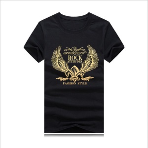 T-shirt homme en coton avec manches courtes et col rond imprimé