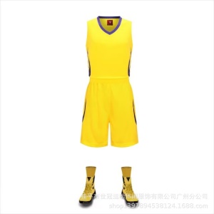 Ensemble de vêtements de basket-ball pour hommes (T-shirt sans manches + shorts de sport) Tissu à séchage rapide