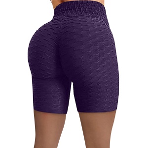Short de sport pour femmes taille haute élastiques fesse remonte